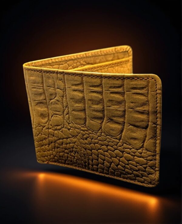 Genuine Crocodile Leather Men's Wallet , Bi-Fold