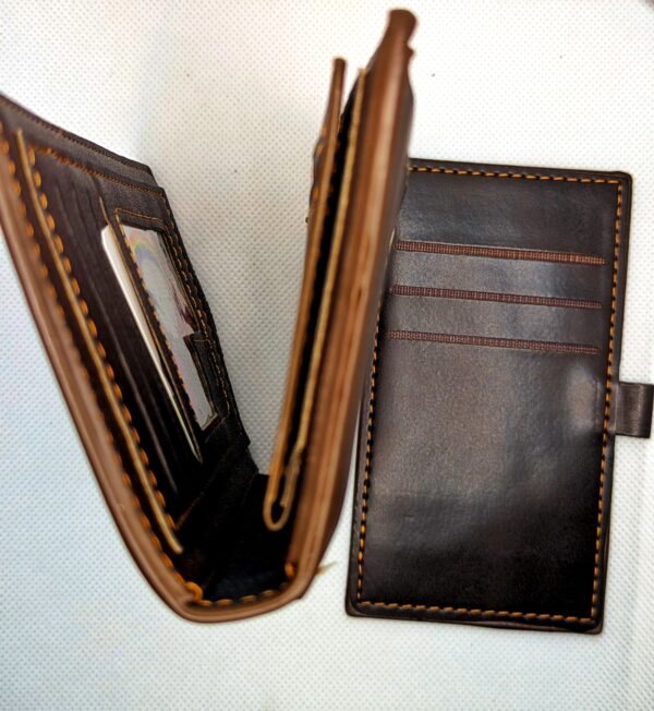 Genuine Leather Long Wallet - Image 3