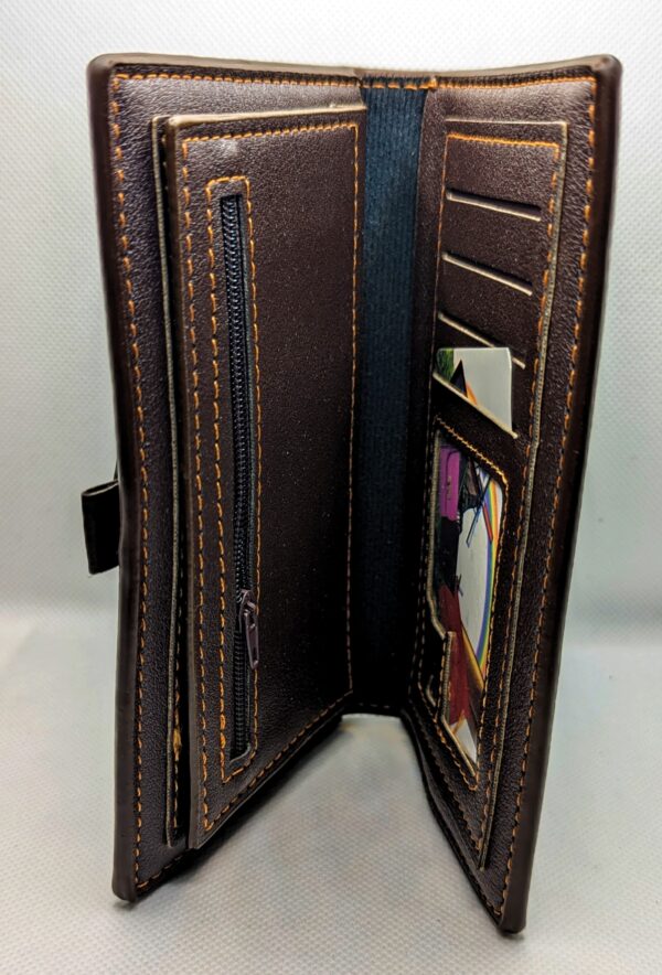 Genuine Leather Long Wallet - Image 5