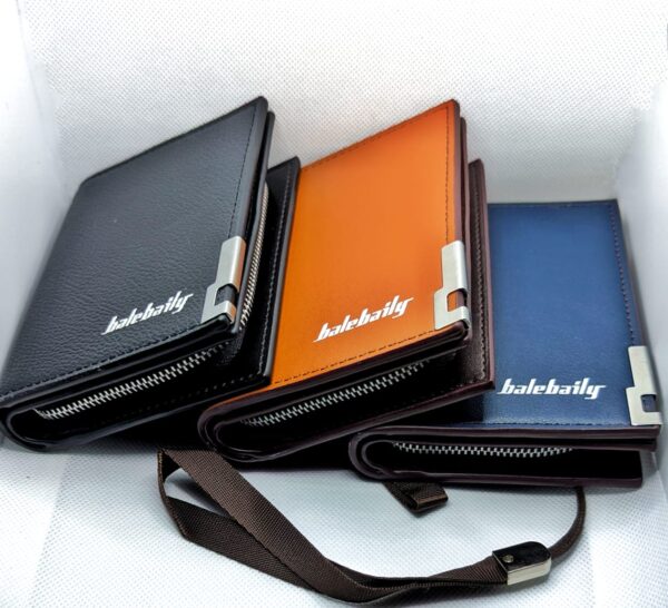 Balebaily Short Zipper High Quality Pu Leather Wallet Coin Purse - Image 8