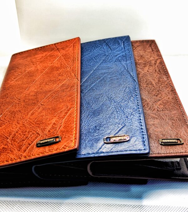 New Imported Long Leather Trifold Wallets for Cash & Cards - Image 2