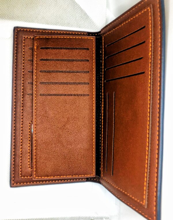 New Imported Long Leather Trifold Wallets for Cash & Cards - Image 4