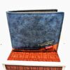Men's Short Frosted Large Capacity Leather Wallet , Multi-Slot coin Pocket , Photo Holder